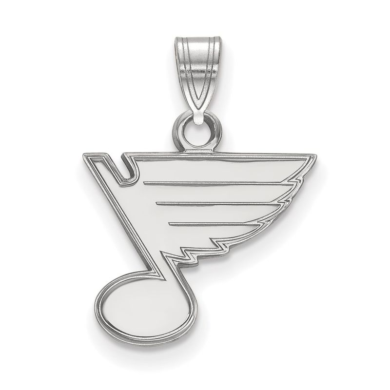 10k White Gold Nhl St. Louis Blues Small Pendant